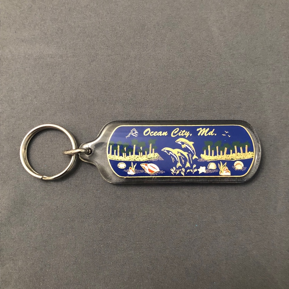 Ocean City Maryland BeachVintage Keychain Souvenir